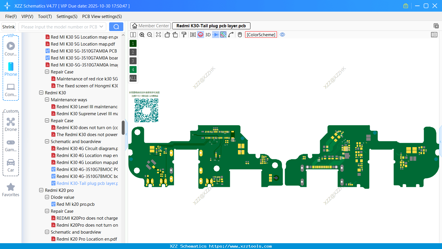 Xiaomi Redmi K30-Tail Plug Pcb Layer